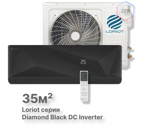 Инверторная сплит-система Loriot Diamond Black DC Inverter LAC-12MDI Инверторная сплит-система Loriot Diamond Black DC Inverter LAC-12MDI