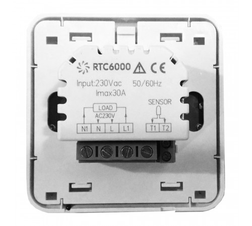Терморегулятор комнатный /для теплого пола RTC 6000 (6кВт)