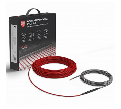 Кабель нагревательный Royal Thermo RTDC 2-17-1200 с терморегулятором RTO-16 Кабель нагревательный Royal Thermo RTDC 2-17-1200 с терморегулятором RTO-16