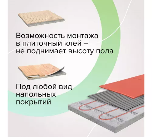 Нагревательная секция для теплого пола CALEO SUPERCABLE 18W 30м Нагревательная секция для теплого пола CALEO SUPERCABLE 18W 30м