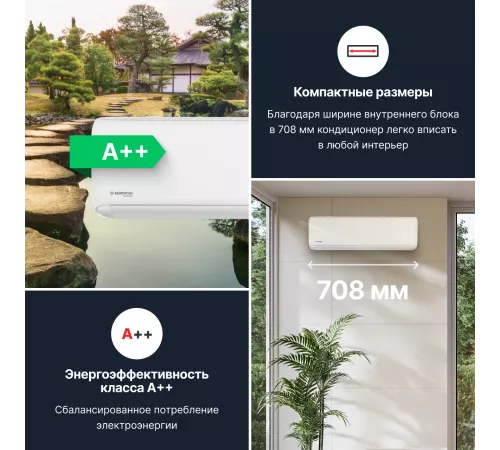 Настенная сплит-система Kentatsu Tiba Inverter KSGTI100HZAN1/KSRTI100HZAN1 Настенная сплит-система Kentatsu Tiba Inverter KSGTI100HZAN1/KSRTI100HZAN1