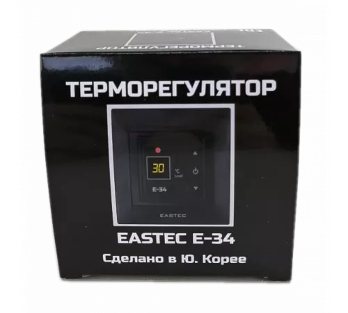 Терморегулятор EASTEC E-34 черный (Встраиваемый 3,5 кВт) Терморегулятор EASTEC E-34 черный (Встраиваемый 3,5 кВт)